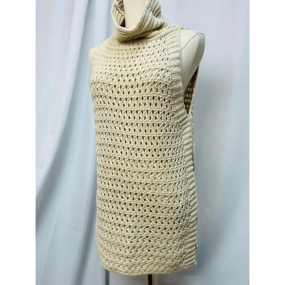 NWT! Free People Northern Lights Sleeveless Crochet Sweater XS‎